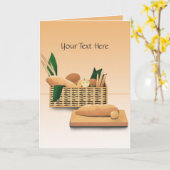 パン焼いたカスタムグリーティングカード カード (黄色い花)