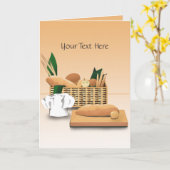 パン焼いたベーカリーカスタムグリーティングカード カード (黄色い花)