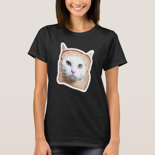 パン猫インターネット・ミーム Tシャツ (正面)
