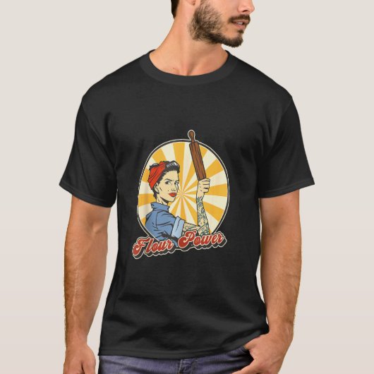 パン粉パワーズウーマン転がズピンウーマン Tシャツ (正面)