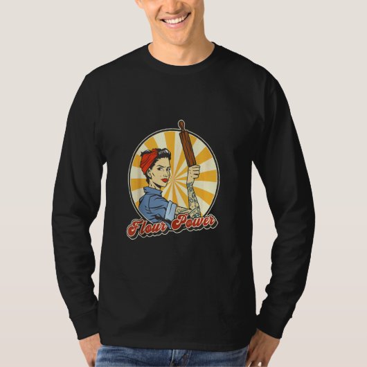 パン粉パワーズウーマン転がズピンウーマン Tシャツ (正面)