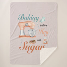 パン職人とパティシエのための「Baking Hugs Sugar」デザイン シェルパブランケット