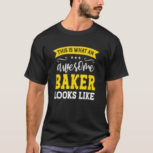 パン職人タイトル従業員面白い労働者職業B Tシャツ (正面)
