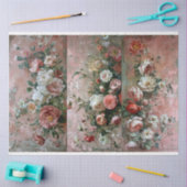 パン花模様用ほこりっぽいピンクデザイン 薄葉紙 (クラフト)