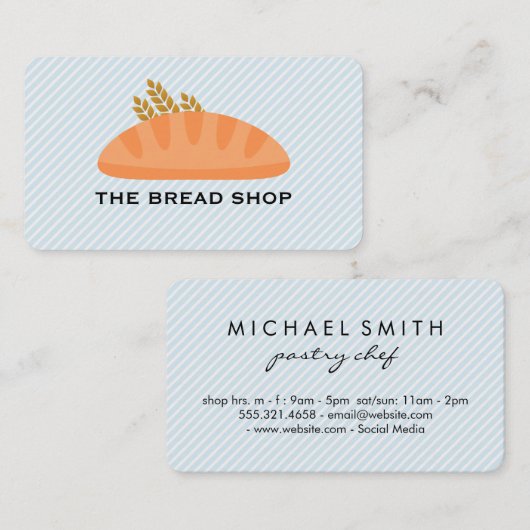パン菓子屋 名刺 (正面/裏面)