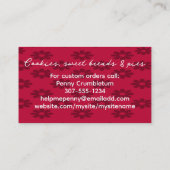 パン転がケーキベーキングチーフ 名刺 (裏面)