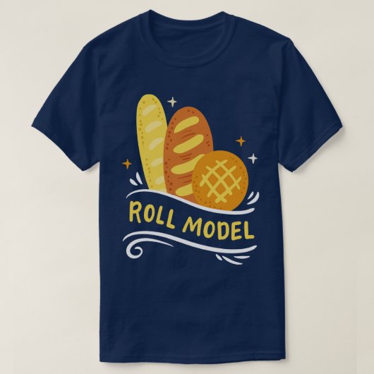 パン転がベーキングベイカーパティシエ Tシャツ (デザイン正面)