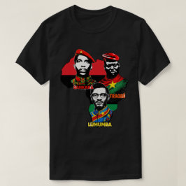パン・アフリカニズムの地図 – サンカラ、トラオレとルムンバ Tシャツ