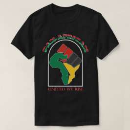 パン・アフリカニズムの誇り - アフリカ地図 パワーフィスト Tシャツ