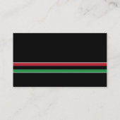 パン・アフリカ国旗のデザインジュネク・ドリンクチケット 名刺 (裏面)