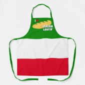 パン·イタイタリアンリア旗パーソナライズされたベーキング エプロン (正面)