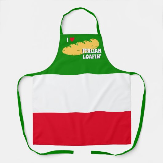 パン·イタイタリアンリア旗パーソナライズされたベーキング エプロン (正面)