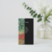 パン、オリーブの木とポピーのフィールドのモノグラム、黒 名刺 (スタンド正面)