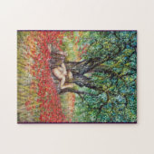 パン、オリーブの木とポピーの畑 ジグソーパズル (横)