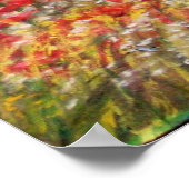 パン、オリーブの木とポピーの畑 ポスター (角)