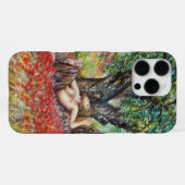 パン オリーブの木 ケシの花畑 iPhoneケース (裏面横)