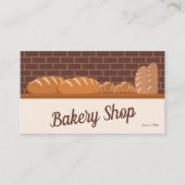 パン&クロワッサン – ベーカリーショップ 名刺 (正面)