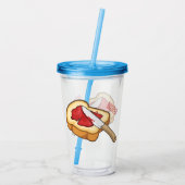 パン&ジャム漫画イラストレーション アクリルタンブラー (裏面)