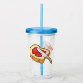 パン&ジャム漫画イラストレーション アクリルタンブラー (正面)