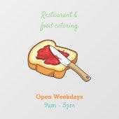 パン&ジャム漫画イラストレーション ウィンドウサイン (シート)