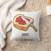 パン&ジャム漫画イラストレーション クッション (ブランケット)