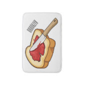 パン&ジャム漫画イラストレーション バスマット (正面縦)