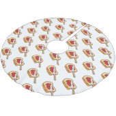 パン&ジャム漫画イラストレーション ブラッシュドポリエステルツリースカート (アングル)