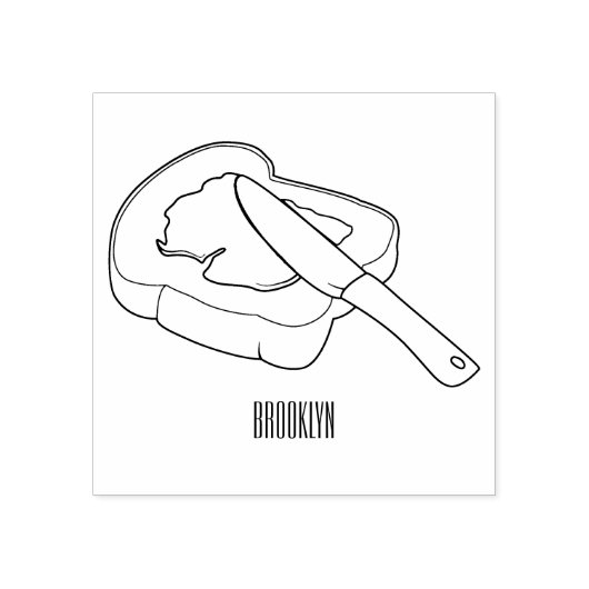 パン&ジャム漫画イラストレーション ラバースタンプ (インプリント)