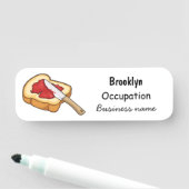 パン&ジャム漫画イラストレーション 名札 (インサイチュ)