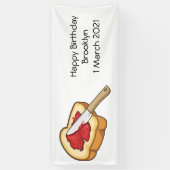 パン&ジャム漫画イラストレーション 横断幕 (縦)