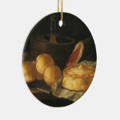 『パン、タルト、ハムのあるバロック時代の静物画』 セラミックオーナメント (右)