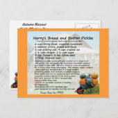 パン&バターピクルスレシピポストカード ポストカード (正面/裏面)