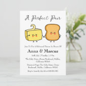 パン&バター完璧なペアブライダルディナー 招待状 (スタンド正面)