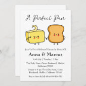 パン&バター完璧なペアブライダルディナー 招待状 (正面/裏面)