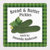 パン&バター漬けPlaid S食品ラベル ラベル (デザイン1)