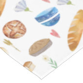 パン |パイ |ベーカリーの水彩パターン テーブルクロス (アングル)