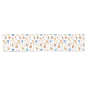 パン |パイ |ベーカリーの水彩模様 ショートテーブルランナー (横)