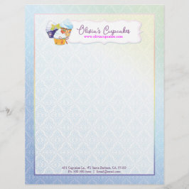 パン&パティシシェフカップケーキビジネス レターヘッド