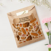 パン、パーソナライズされたケーキ、ペストリーベーカリー フェイバーバッグ (封をした状態)