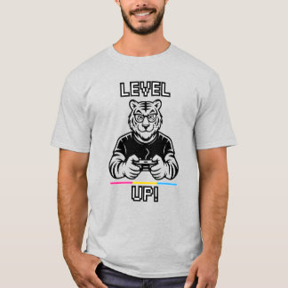 パン プライド ゲイマー 虎 レベルアップ ティーシャツ - ゲーマーTシャツ Tシャツ