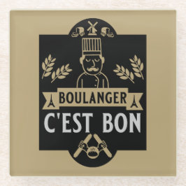 パン・ベイカー ガラスコースター