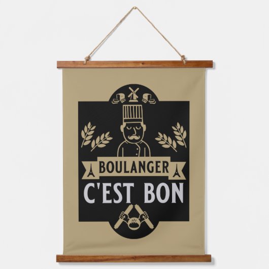 パン・ベイカー 吊り下げ型タペストリー (正面)