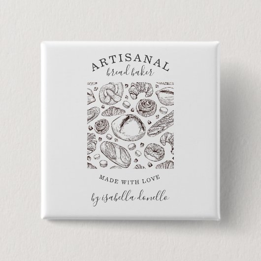 パン・ベイカー 缶バッジ (正面)