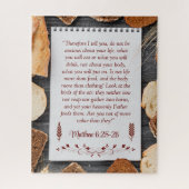 パン マタイ6:25聖書の聖句 ジグソーパズル (縦)