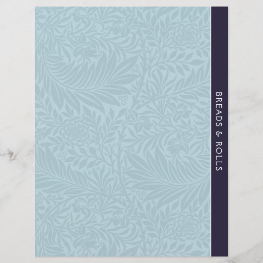 パン |レシピ分割器 |ヴィンテージ青フローラ (正面)