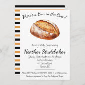 パン・ローフ赤ちゃんシャワー 招待状 (正面/裏面)