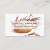 パン | 木製テーブルの名刺 名刺 (正面)