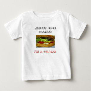 パン、自由なグルテンお願いします! 、私はCeliacです! ベビーTシャツ