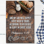 パン | Philippians 4:19 Bible Verse 8 x 10以上 ジグソーパズル<br><div class="desc">これは、より柔軟なサイズのパズルの…この美しいジグソーのパズルインスパイアは、ピリピ人の4:19の詩を特徴としている。「私の神は、キリスト・イエスの栄光の中で彼の豊かさに従って、あなたの必要とするものを全て供給するだろう。 神の豊かな恵みと、神が私たちに与えてくださる多くの良い事を思い起こさせる美味しいパンのテーブルの上の魅力的な配列の背景に詩が設定されている。あなた方がこのパズルを一つにまとめるとき，その詩の言葉を神の摂理に対する希望と信仰で満たすようにしなさい。あなたは困難な状況に直面しているか、単に神の善を思い出す必要があるかにかかわらず、このパズルは必ずあなたインスパイアを高める。ピース高品質と詳細な画像と鮮やか共に、このパズルは完成する喜びと任意の部屋への美しい追加の両方である。あなたがそれに取り組むとき、ピリピ人の4:19の約束と神の豊かな与え恵みのた感謝していめ、時間をかけて考えなさい。</div>