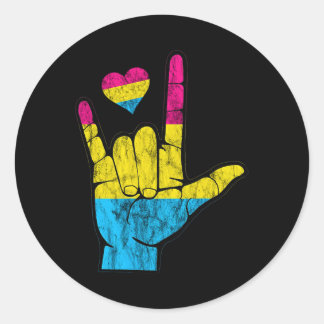 パンASLプライドパンセクシャル難聴覚ろう者 ラウンドシール